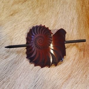 Nautilus Shell Hair Barrette